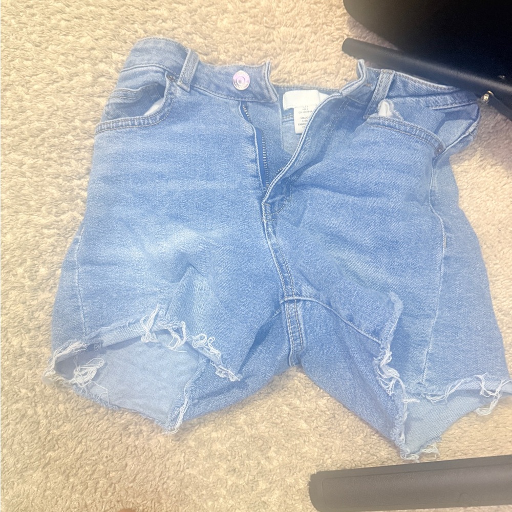 Distressed Denim Shorts